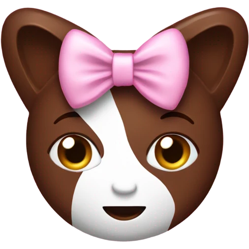 pain un chocolait with light pink bow emoji