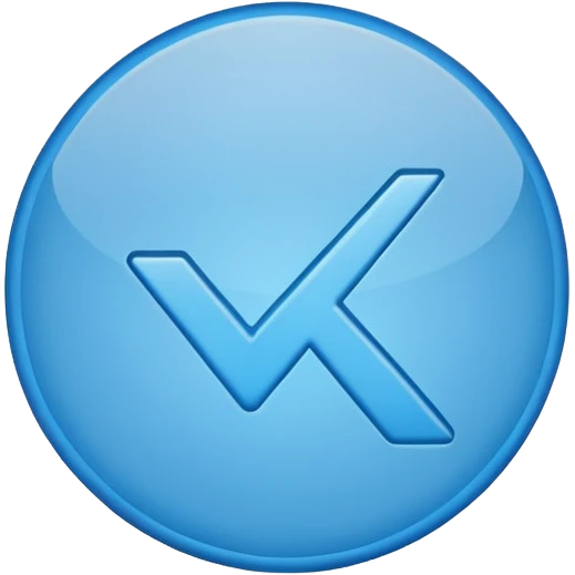 Emoji igual esse: ☑️, azul, e circular. emoji