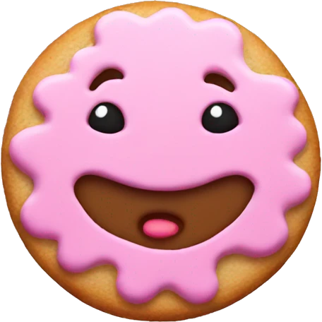 pink christmas cookie emoji