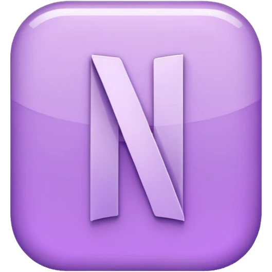 Netflix aesthetic "N" logo in pastel purple emoji