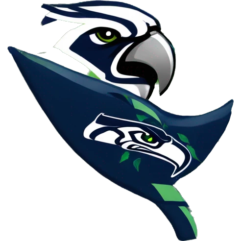 Seattle seahawk climbing my Christmas tree emoji