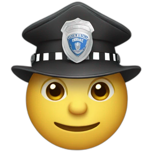 Lamber with police hat  emoji