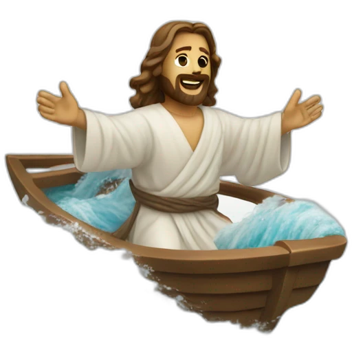 jesus cruising the waves emoji