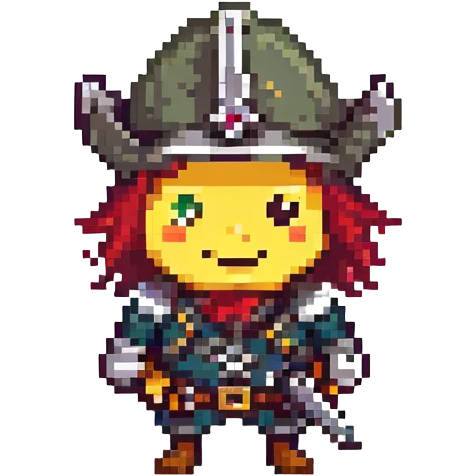 Landsknecht mercenary face with a happy expression emoji