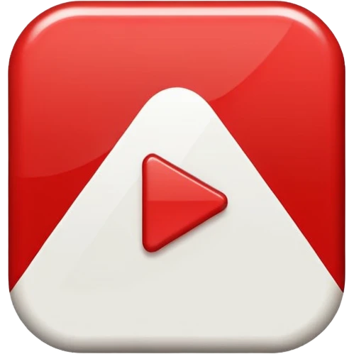 red and white play button minimalist emoji
