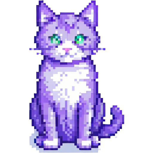 cat icon pixel art style emoji