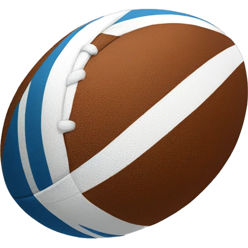 Rugby ball with Christmas hat emoji
