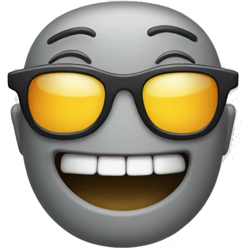 Smile Face with brocken teeth and glasses  emoji