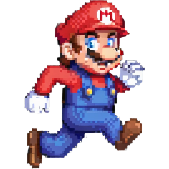 Mario character jumping emoji