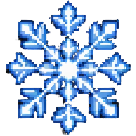 blue and white snowflake emoji