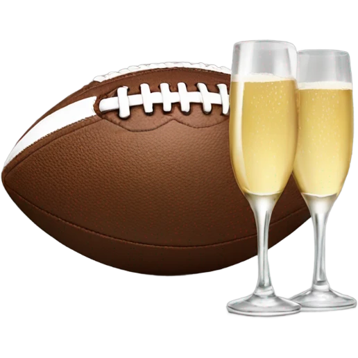 Football with champagne  emoji