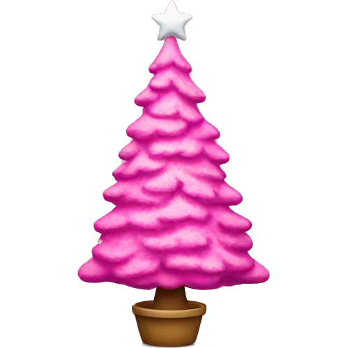 pink christmas tree emoji