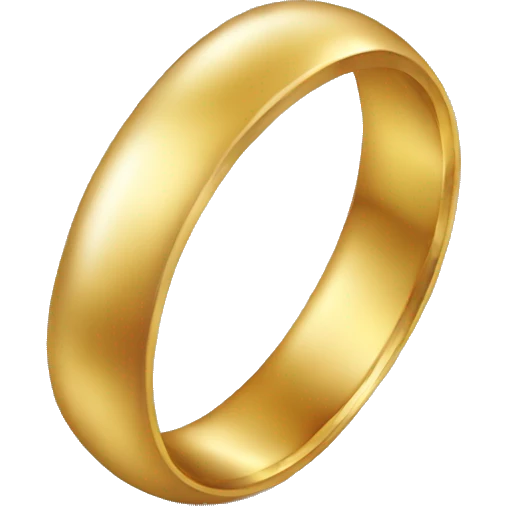 Golden wedding ring emoji