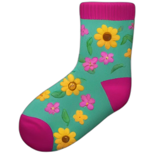 Socks with flowers  emoji