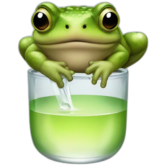 toad drinking vodka emoji