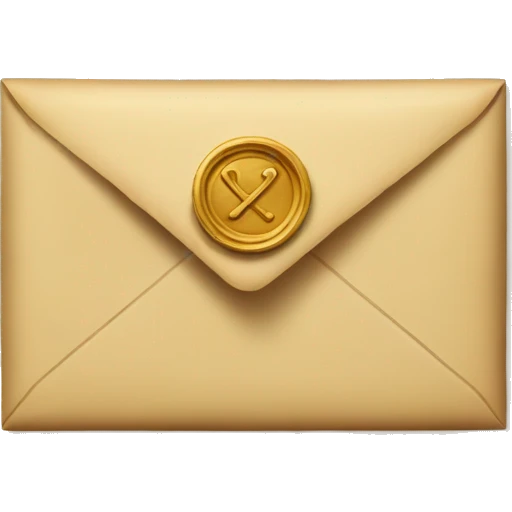 an envelope with a wax seal emoji