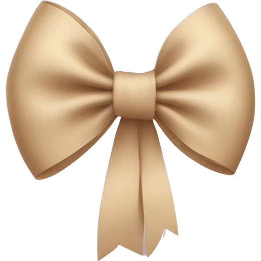 Beige bow  emoji