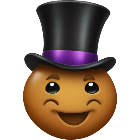Poo with a top hat  emoji