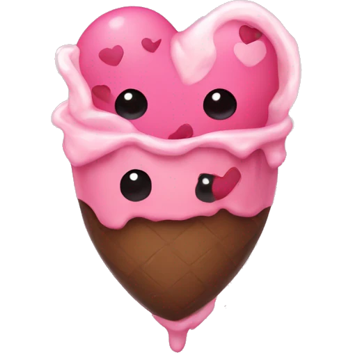 Hearts with boba emoji