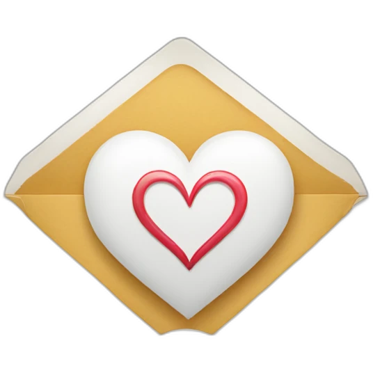 White Envelope with a heart on it emoji