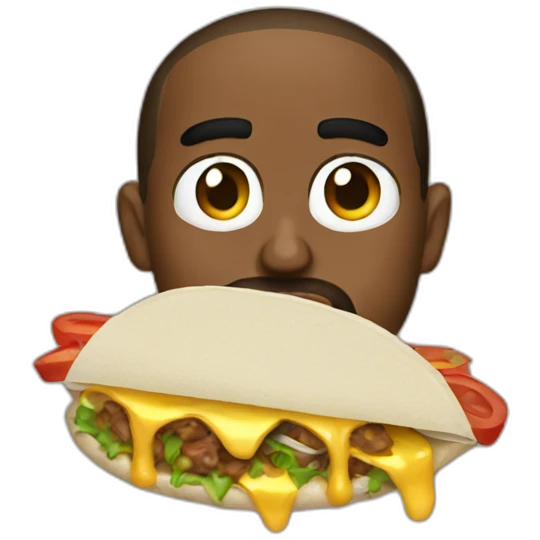 kanye sweating tacos emoji