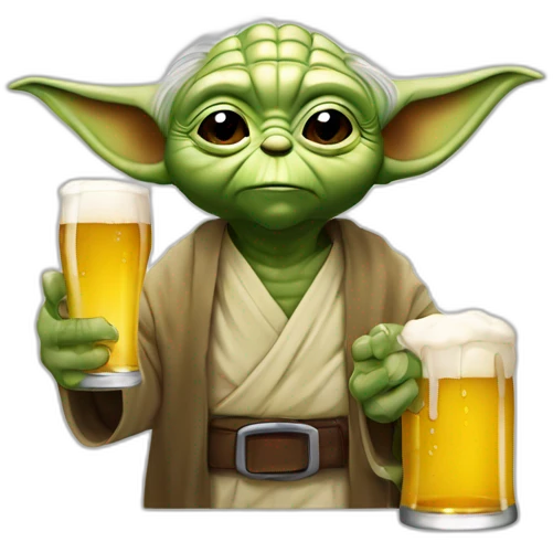Yoda boit une bière emoji