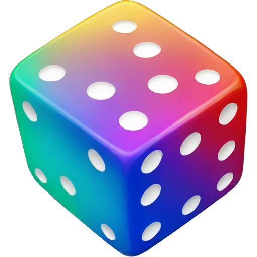 dice colourful.

 emoji