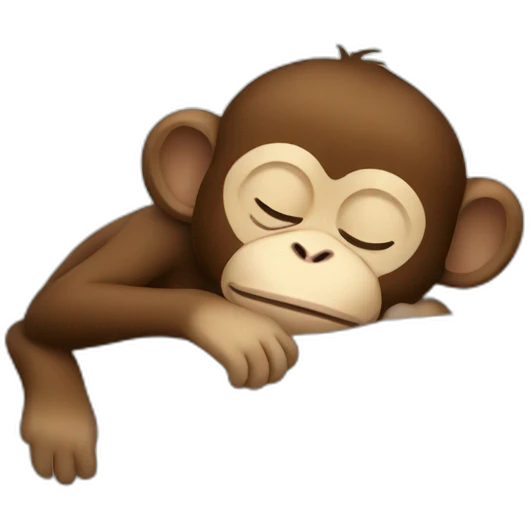 Monkey sleep emoji
