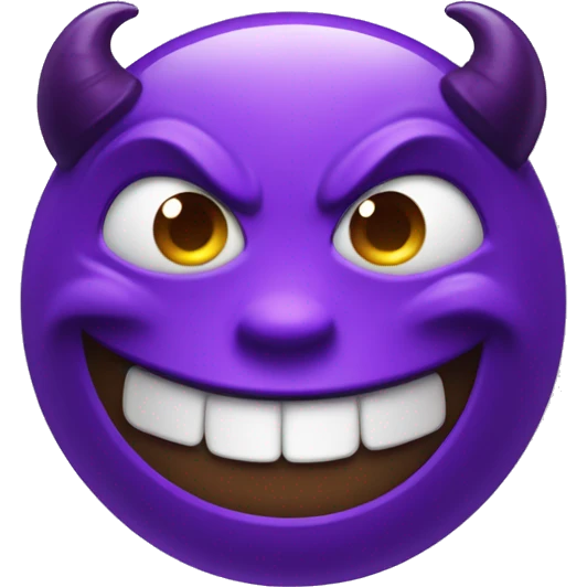Purple devil Face with Tears of Joy emoji