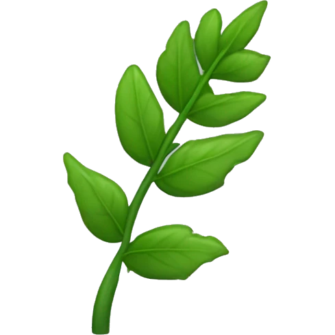  a plant with a thin, slightly hairy green stem. The leaves are oval, pointed, slightly serrated, and dark green in color. They are arranged in opposite pairs along the stem. emoji