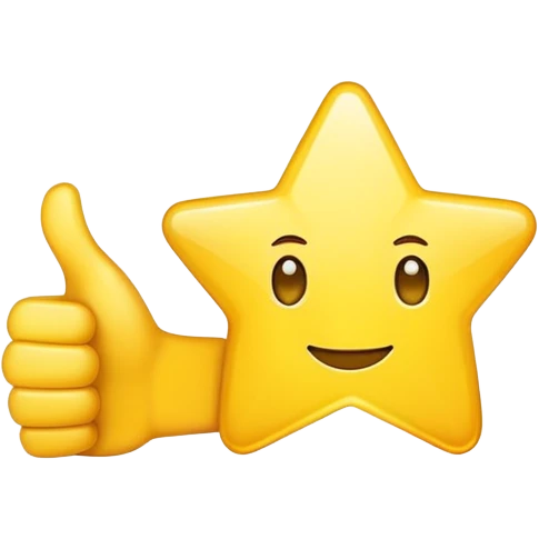 Star with thumbs up emoji