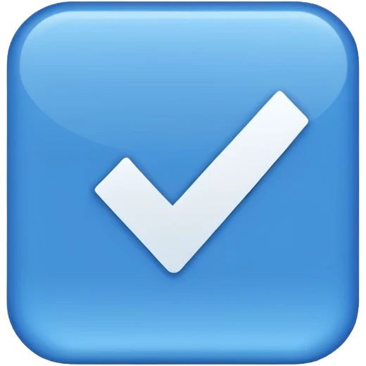 blue check mark in a square emoji