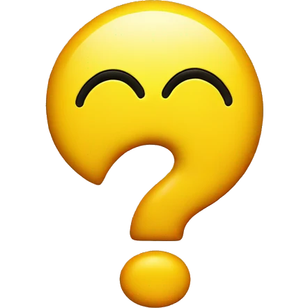 question mark smiley face emoji
