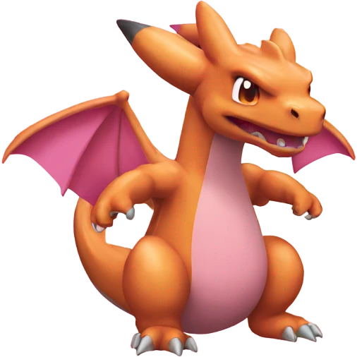 Pink charizard emoji