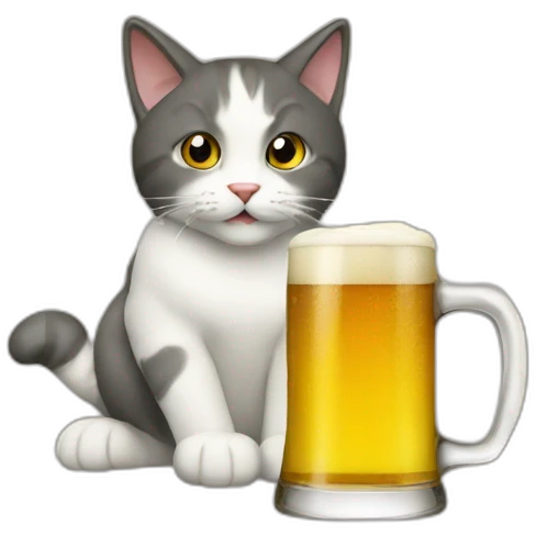Cat-drinl-beer emoji