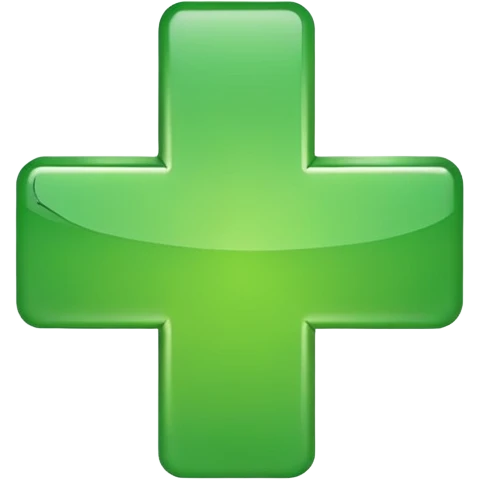 green plus sign emoji emoji