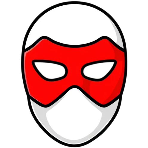 red and black ski mask emoji