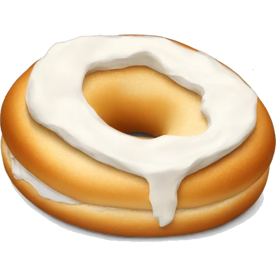 Cream cheese bagel emoji
