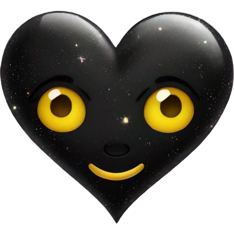 Black heart with sparkles  emoji