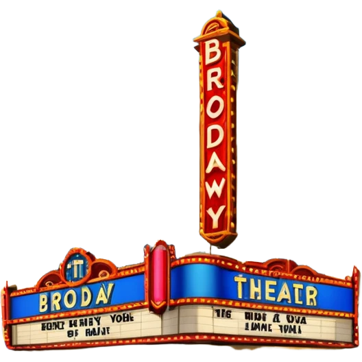 haz un emoji del teatro de broadway en new york  mas realista y mejor emoji