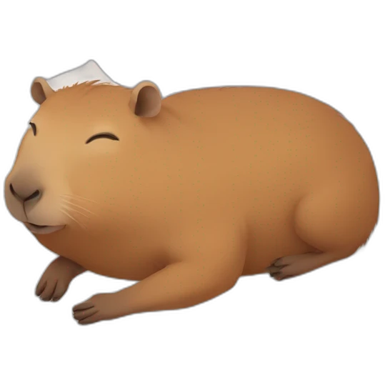 Capybara sleep at home emoji