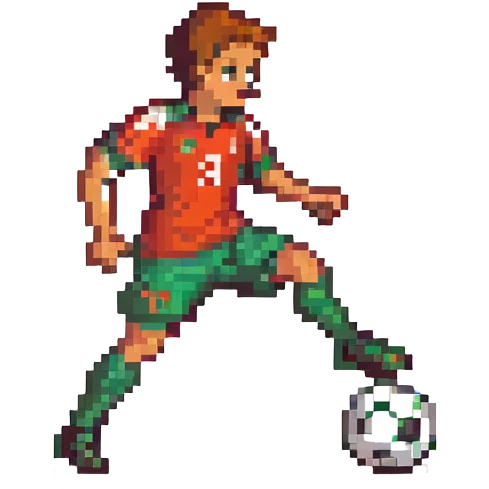 soccer player kicking a ball emoji