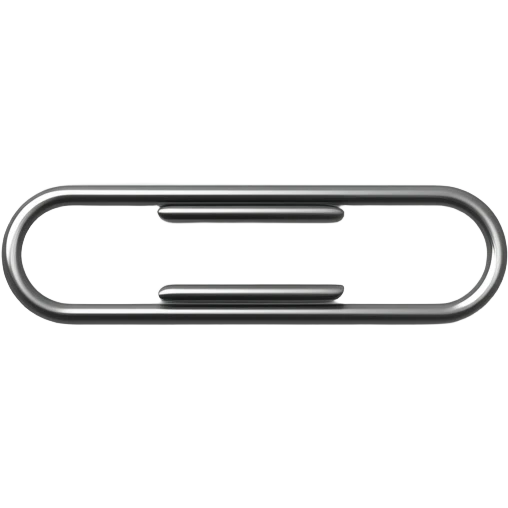 There is a paper with a paperclip on it. emoji