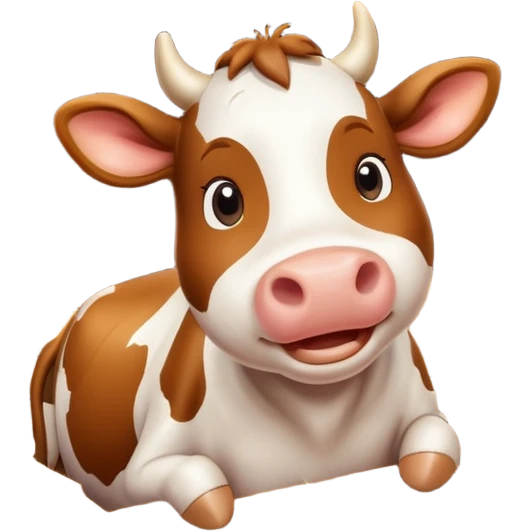 cute cow feeding scene inside a cow barn, wooden stable, hay bales, feeding trough, happy cow eating hay, warm farm lighting, 3D cartoon, mobile game icon style, clean background, no text, no watermark
 emoji