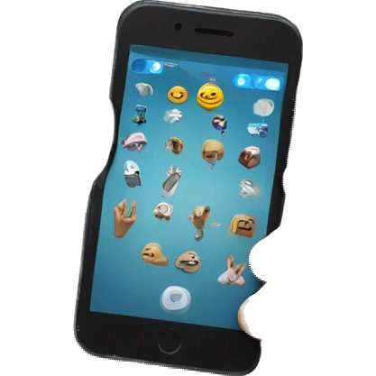 Hand holding phone emoji