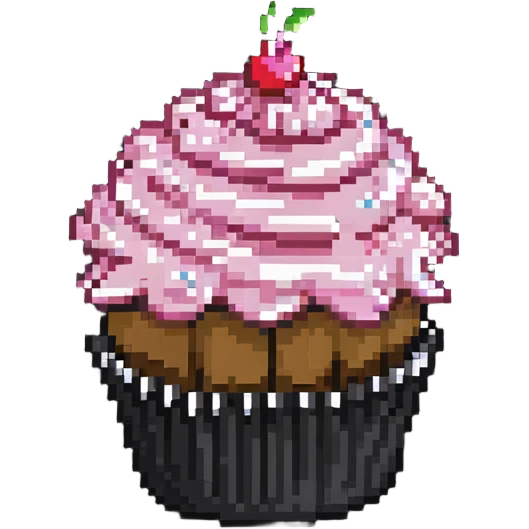 cupcake with pink icing emoji