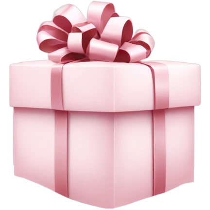 Light pink Christmas gifts under a white Christmas tree  emoji