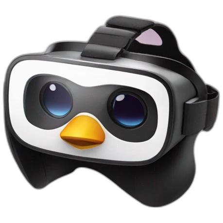vr headset pinguin emoji
