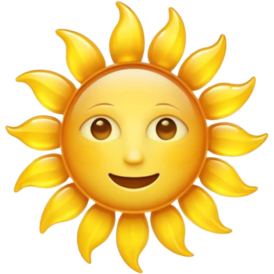 Clear Sun shaped glass translucent  emoji
