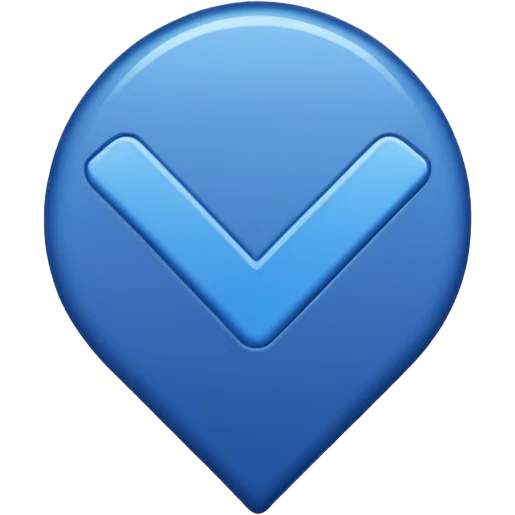 Dark blue checkmark for social media. emoji